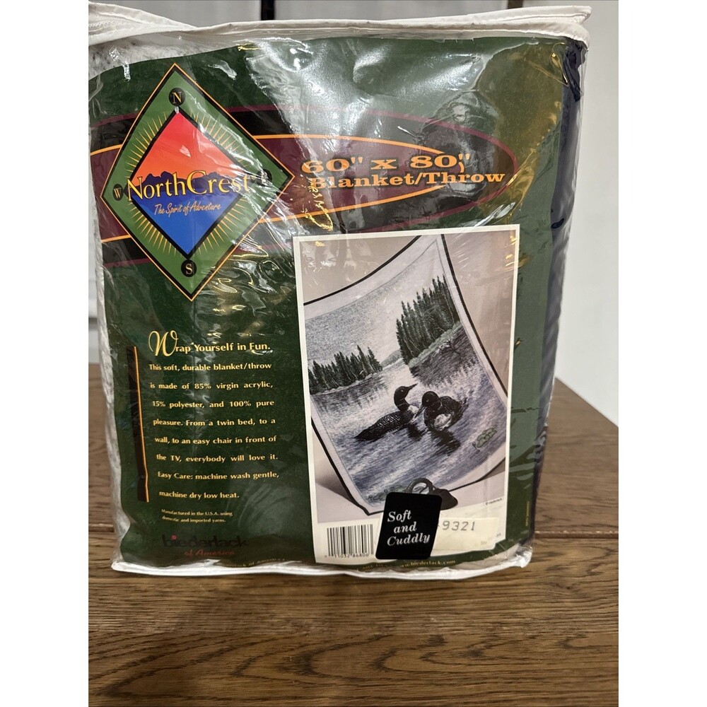 Vintage New Northcrest Blanket  60x80 Loons